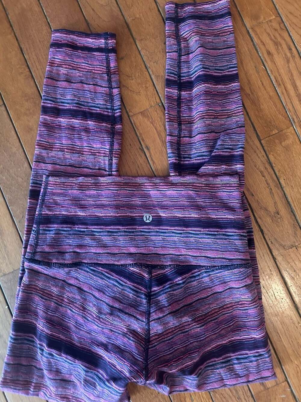 Lululemon Space Dye Multi-Color Pink Purple Athletic Leggings Size 6